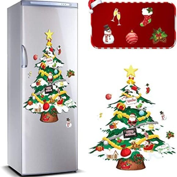 Other - 9 Pieces Christmas Tree Snowman Refrigerator Magnets Decorations Set Xmas Magnet